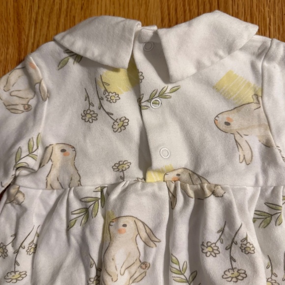 ABSOLUTELY PRECIOUS Baby Girl Easter Bunny Dress & Diaper Cover - Picture 5 of 9